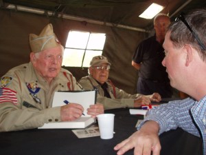 Bill Galbraith and Manny Barrios, with Roger Day in the background